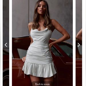 Selfie Leslie-With Love Cowl Neck Mini Dress Pistachio size S